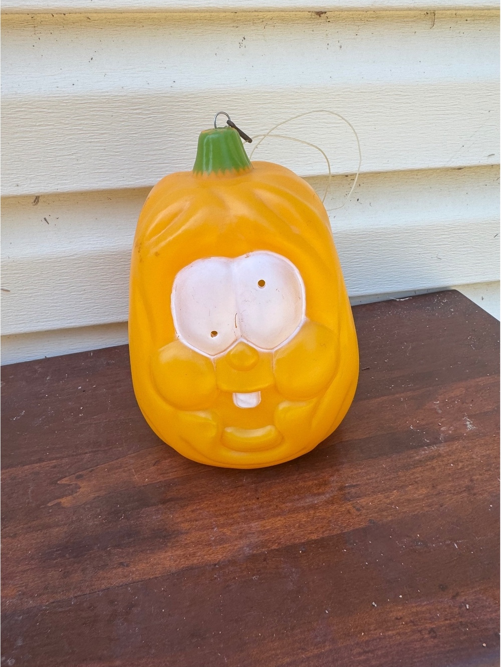 Gemmy Vintage Plastic Silly Face Fall Pumpkin